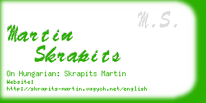 martin skrapits business card
